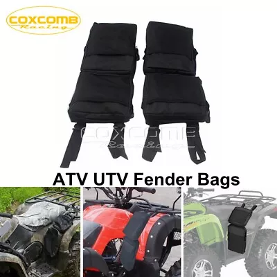 2-Pack Quad ATV 4-Wheeler Fender Cargo Storage Hunting Bags Luggage Bag Black • $35.86