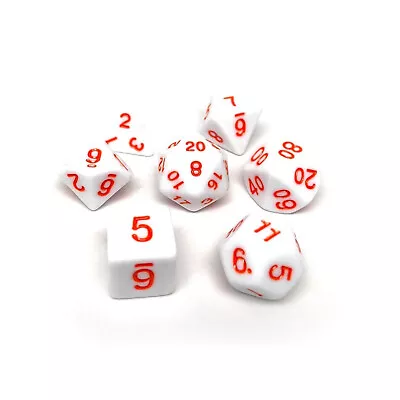 Easy Roller Dice White Opaque W/Orange (7) New • $10.49