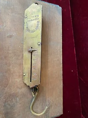 Scale Antique Salter's Improved 24 Lb. Spring Balance Scale Fishing / Nautical • £24.13