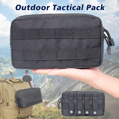 Men's Molle Pouch Utility Edc 600D Gadget Tactical Hanging Waist Bag Gear Tool • $12.99