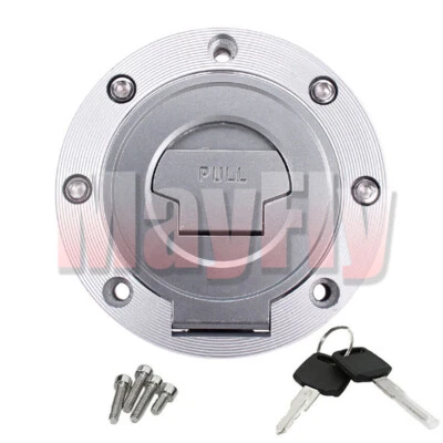 $14.20 • Buy Fuel Gas Tank Cap Cover Lock W/Key Fit For Super Tenere XTZ1200 XVS1300 V-Star