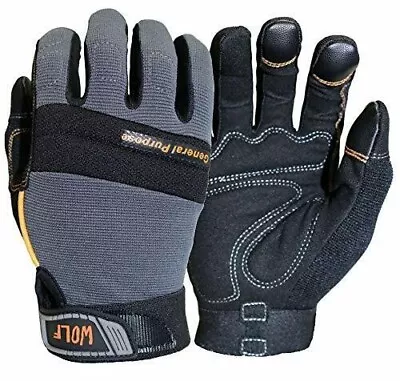 WOLF Mechanic Gloves Heavy Duty All-purpose Stretchable Flex Grip Work Glove New • $9.99