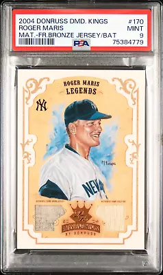 2004 Donruss Diamond Kings Roger Maris GU GW JERSEY BAT BRONZE /25 PSA 9 POP 1 • $118.99