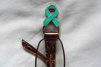 Ovarian Cancer Awareness Glasses / Specacles Holder Ribbon Enamel Badge. • £4.99