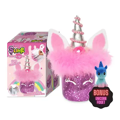 $13.77 • Buy Pink Glittery Unicorn Slime Kit Rainbows DIY For Girls With A BONUS Fidget Toy