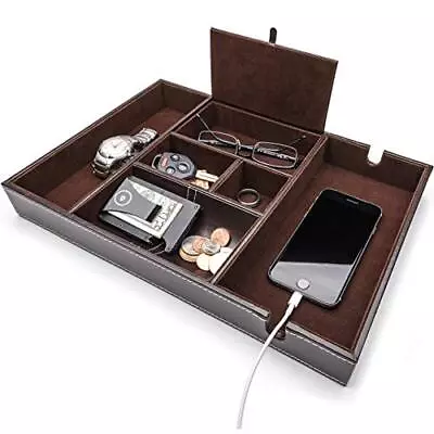 Nightstand Organizer Valet Tray For Men And Women Edc Tray Organizer Dresser Top • $45.27