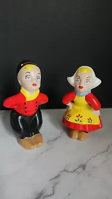 Vintage Ceramic Porcelain Hand Painted Kissing Dutch Boy & Girl Set #MC • $20