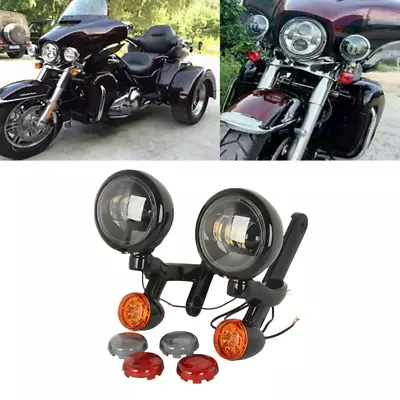 $147.45 • Buy 4-1/2  LED Auxiliary Lighting Spot Fog Light For Harley Electra Tri Glide 94-22