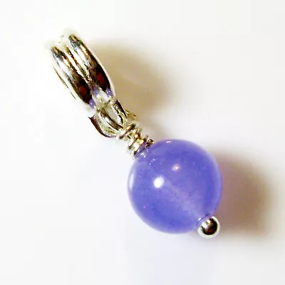 SEMI PRECIOUS STONE Dangle BEAD For European CHARM BRACELET - Choice Of Colours • £1.75