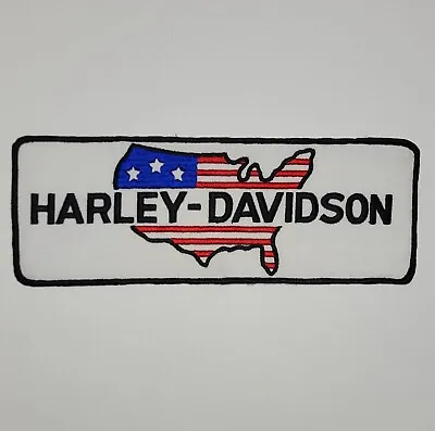 Large Vintage Harley-Davidson Motorcycles America Map Embroidered Patch • $40