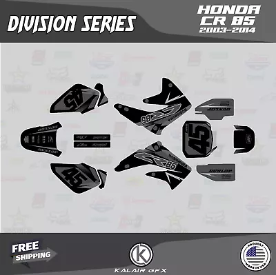 Graphics Kit For Honda CR 85 2003-2014 CR85 DIVISION-Smoke • $65.99