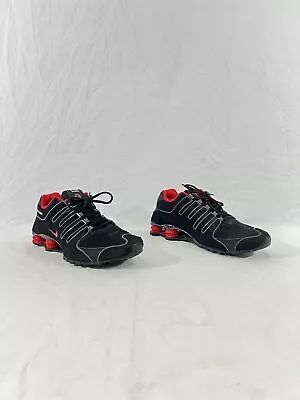 Rare Nike Shox NZ EU Black Men's 11 Black Red Grey Nubuck 325201-060 • $119.97