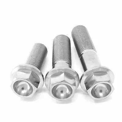 £7.36 • Buy M12 Titanium Hex Flange Bolt 30 40 50 Mm Screw FINE 1.25 Thread CNC Gr5 Ti
