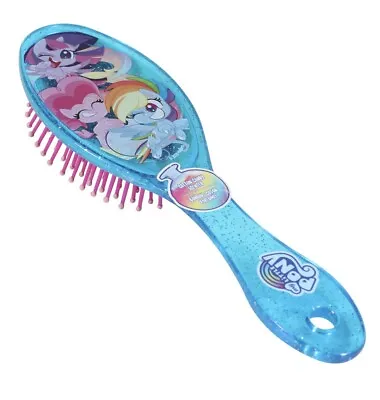 My Little Pony Mini Paddle Hair Brush Blue Glitter Cotton Candy Scented Rainbow • $8.95