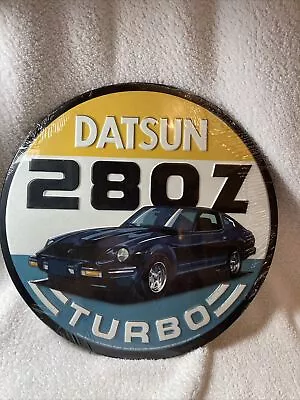 Datsun 280 Z Turbo Metal Sign Wall Art 12 Inches In Diameter Factory Sealed New • $14.99