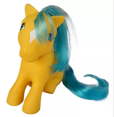 Vintage My Little Pony G1 Sitting Bubbles 1983 Yellow MLP Blue Hair Retro • $19.97