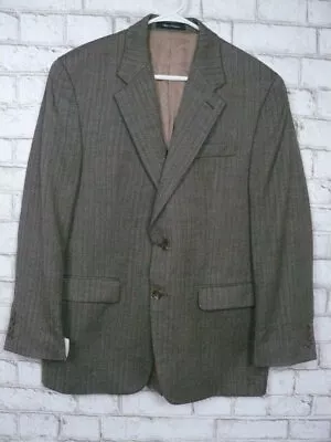 $350 Lauren Ralph Lauren Light Brown Herringbone 2 Button Blazer Jacket 44S R501 • $69.99