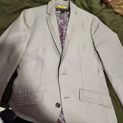 Inc Mens Small Gray Suit Jacket Coat Slim Fit • $11.99