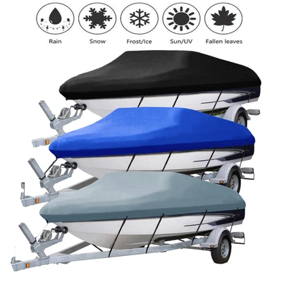 £30.99 • Buy 11-22FT Heavy Duty Waterproof Yacht Boat Speedboat Cover Fish Ski V-Hull Marine