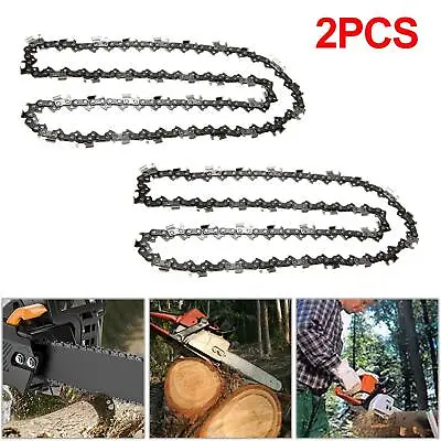 2pcs 14 Inch Chainsaw Saw Chain Blade Pitch 3/8LP 0.050 Gauge 52DL Drive Links • £9.89