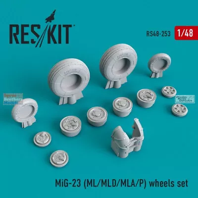 RESRS480253 1:48 ResKit MIG-23 ML MIG-23 MLD MIG-23 MLA MIG-23 P Flogger Wheels • $15.99