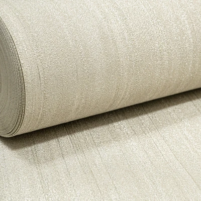 £9.95 • Buy Plain Gold Beige Glitter Shimmer Stripe Wallpaper Textured Thick Heavy Vinyl