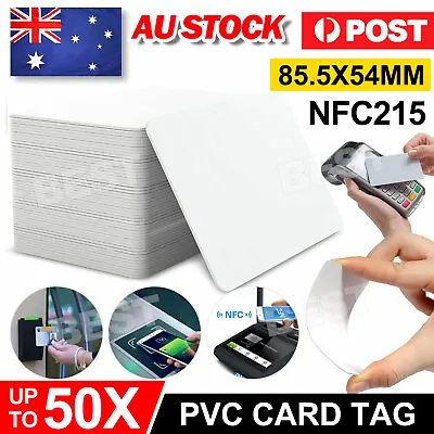 10x NTAG215 White PVC Card Tag For NFC Phones TagMo Forum Switch Type2 Tags Chip • $8.95