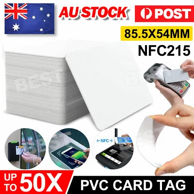 10x NTAG215 White PVC Card Tag For NFC Phones TagMo Forum Switch Type2 Tags Chip • $5.95