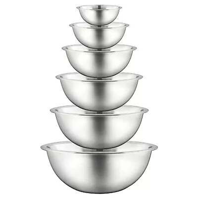 NutriChef NCMB6PC Stainless Steel Mixing Bowl Set (Metallic) • $36.99