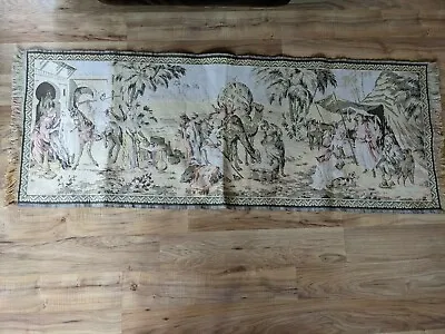 Vintage Middle Eastern Tapestry Wall Hanging 56 X20  • $29.99