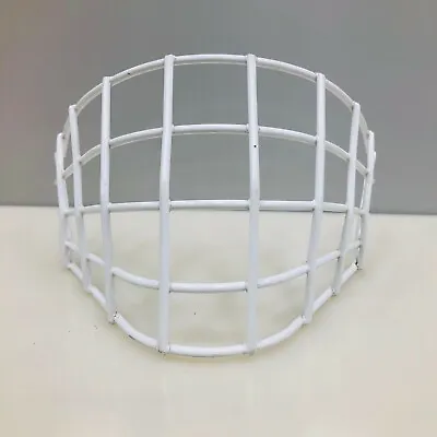 Vintage Hockey Goalie Helmet Mask Replacement Wire Cage White Straight Goal  • $49.99