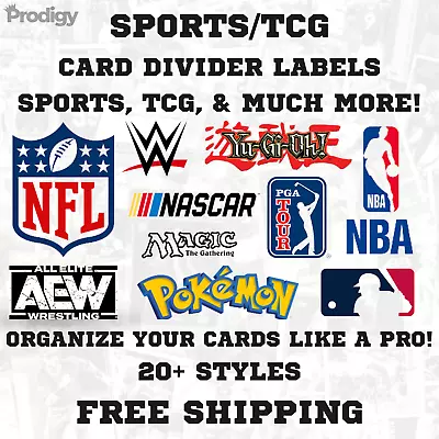 Custom Sports/TCG Card Divider Labels - Organize Your Collection Like The Pros! • $5