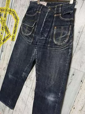 EVISU YAMANE Jeans Denim Pants Blue Cotton Size-27�~34 Used From Japan F/S • $218.74