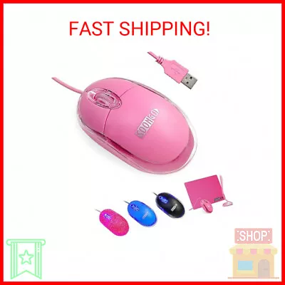 Pink Mini Mouse Computer Mouse Ergonomic Mouse With 1.5M Cable USB Mouse For Lap • $12.89