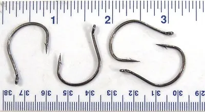 50 Matzuo 430012 Finesse Black Wacky Worm Fishing Fish Hooks Size 4/0 • $11.99