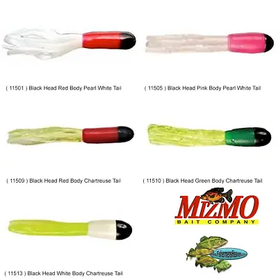 Mizmo Tubes Crappie Panfish TRACERS 1.5 Inch Any Color Baits 15 Count Pack • $5.99