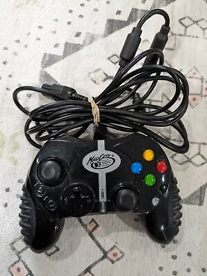 XBOX Controller Mad Catz Turbo Wired Black With Gray Controller Model 4526 • $3