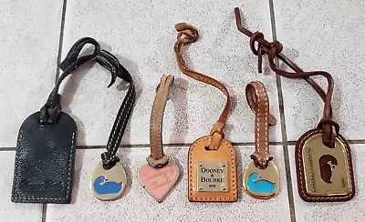 Dooney & Bourke Hang Tags FOB Charm Lot Of 6 Heart Leather Ducks Logo ID L@@K! • $34.95