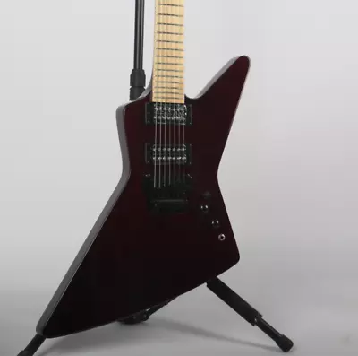 Custom 7-string Explore Electric Guitar Brown Pear Flower Body Tremolo Bridge • $309