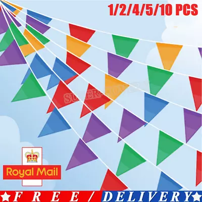 £1.99 • Buy 1/10× 12 Flags Bunting Banner Outdoor Bunting For Garden Party Decora Waterproof