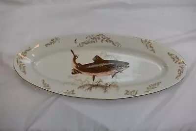 Antique Victorian Carlsbad Austria Oblong Fish Platter 24  • $99.99