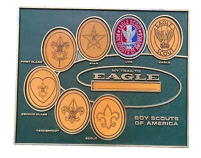 Vintage Boy Scouts Eagle Scouts Patches Art Plaque Achievement In Scouts ￼ • $24.99