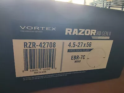 Vortex Razor HD Gen II 4.5-27x56mm Rifle Scope - RZR42708 • $2250