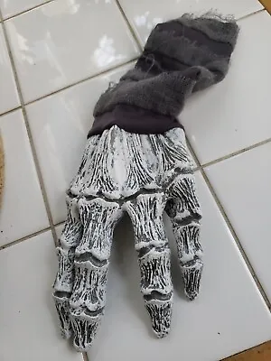 Rubber Left Hand Halloween Costume Skeleton Hands Gloves Adult High Quality • $14.99