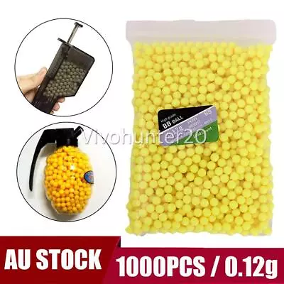 1000X Yellow Hard Airsoft Pellets BB Strikeball 0.12g - 6mm Tactical BB Balls OZ • $37.16