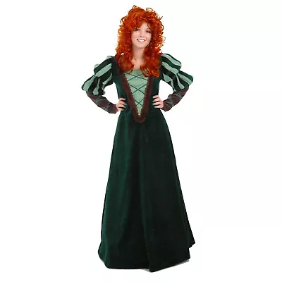 Brave Merida Scottish Forest Princess Cosplay Green Costume Dress ADULT S M L • $40.41