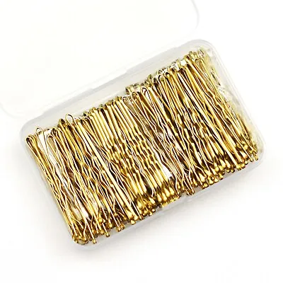£3.99 • Buy 150pcs Hair Grips Clips Bobby Kirby Pins Clamps Waved Slides Brown Blonde 5CM
