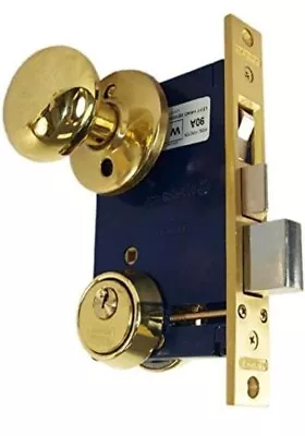 Marks 22AC Left Hand Reverse Double Cylinder Ornamental Knob Rose Mortise Lock • $114.99