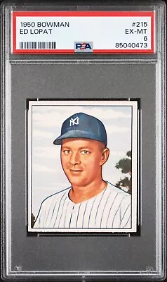 1950 Bowman  Ed Lopat #215 PSA 6 EX • $39