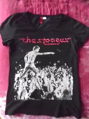 Vintage Rare The Stooges T Shirt X H&M Small 8 10 12  Iggy Pop Men Women Unisex • £16